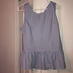 Peplum with bow back design